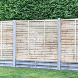 fence panels with concrete posts and concrete gravel boards