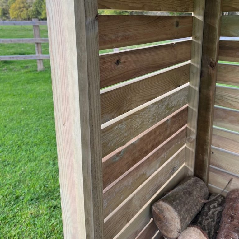 Slatted Log Store