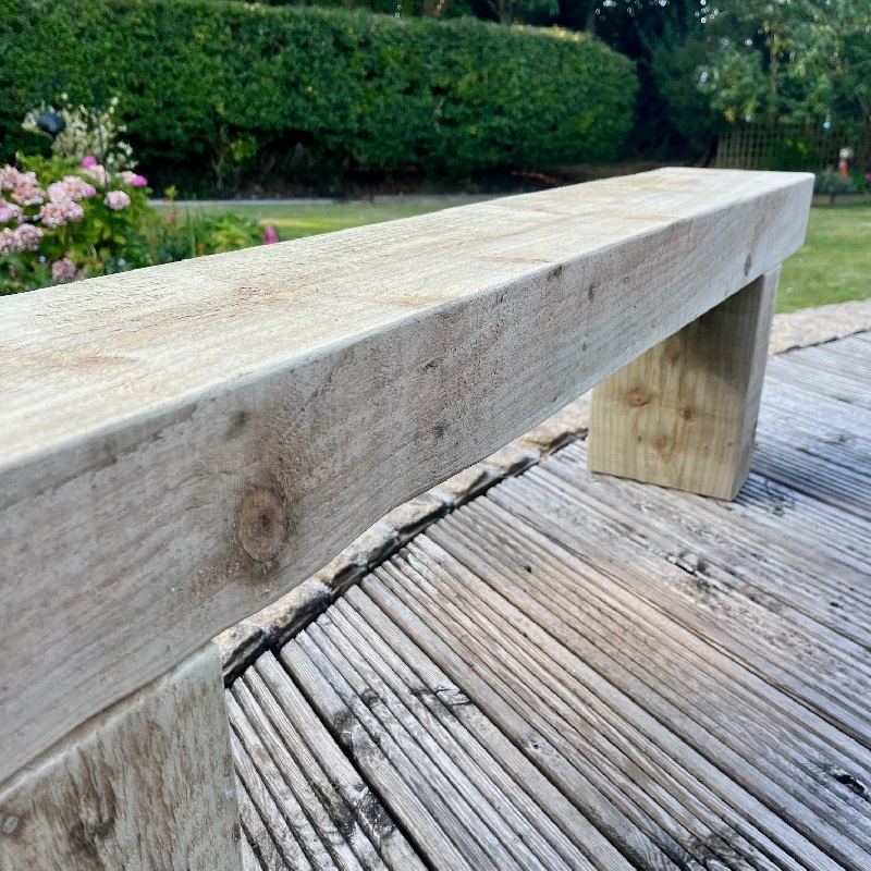 Rustic Garden Sleeper Bench - Buy Online / UK Delivery