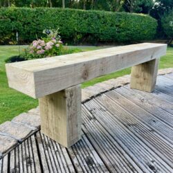 Rustic garden sleeper bench