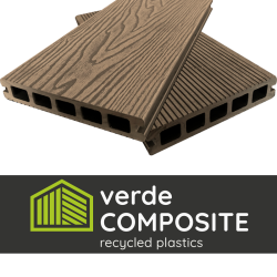 Brown composite decking